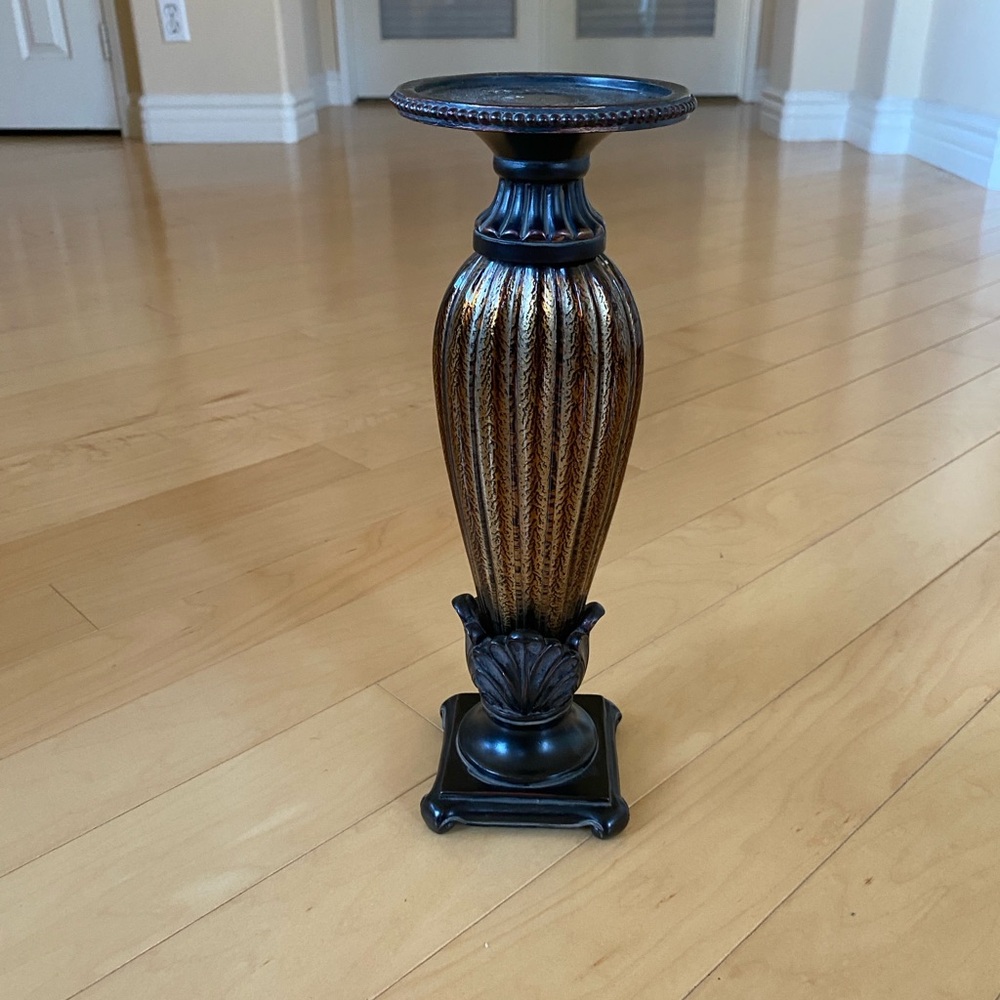 Antique-Style Bronze Candle Holder